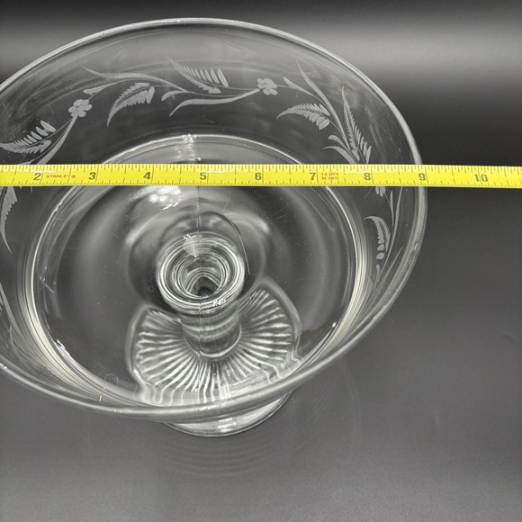 Riverside Glass Compote Thumbprint Band Clear EAPG Antique - Picture 6 of 11